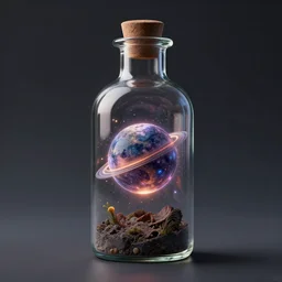 universe trapped in a bottle, 4 k render, unreal