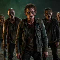 made mikkelson plays a zombie on the walking dead, cinematic lighting