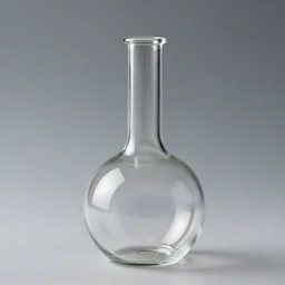 a retort made of glass, photo, studio lighting, high quality, 4 k,