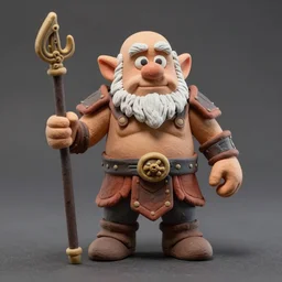 high - res photograph of a claymation sculpture action figure warrior dwarf, highly detailed sculpey diorama, smooth, sharp foccus, commercial product photography,