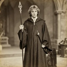 an old photograph of the wizard Merlin