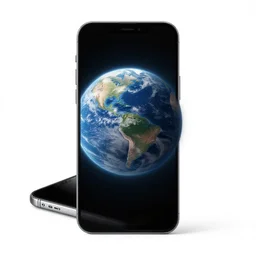 concept art, a planet is going out of phone screen