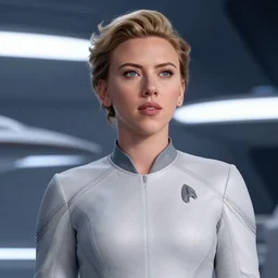 Scarlett Johansson is captain of the starship Enterprise in the new Star Trek movie