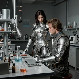 laboratory. by rembrant, battle angel alita, ralph mcquarrie, aluminum, 1 6 6 7