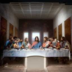 the squad at the last supper,