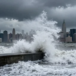 a storm crashing into new york city