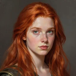 an epic fantasy comic book style portrait painting of a long haired, red headed male sky - pirate in front of an airship in the style of yoshitaka amano