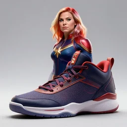 basketball sneakers concept of carol danvers, trending on artstation, smooth, sharp focus