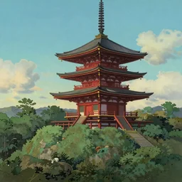 a  traditional Japanese quite unmanned uninhabited Torri on a mountain, by studio ghibli painting, by Joaquin Sorolla rhads Leyendecker, Torri,  traditional Japanese colors, superior quality, masterpiece