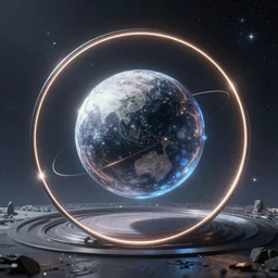 a perfect sphere within a sphere within another sphere circle outside a circle hyperrealism 8k cosmic