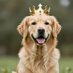 golden retriver as king