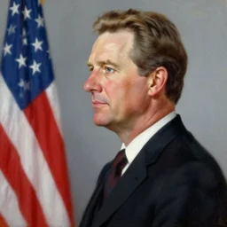 official side portrait of united states president kurtwood smith, in a black suit, 1 9 6 8, a character portrait by cassius marcellus coolidge, reddit contest winner, oil on canvas, detailed painting, creative commons attribution