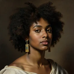 portrait afro cleopatra painted by caravaggio