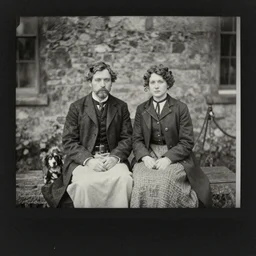 by John Thomson of Duddingston a polaroid photo photograph photo taken with illford navajos giancana tintype photograph movie still 1926 ubu roi flickr contest winner an old photo of a man and woman with a dog