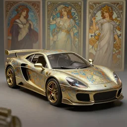 sports car made from tin cans, deep focus, d & d, fantasy, intricate, elegant, highly detailed, digital painting, artstation, concept art, matte, sharp focus, illustration, hearthstone, art by artgerm and greg rutkowski and alphonse mucha