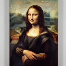 the Deadpool as Monalisa, realistic painting by Leonardo da Vinci