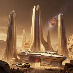 warm coloured, highly detailed cinematic scifi render of 3 d sculpt of tron jabbas palace cybertron'tyrell headquarters'military chris foss subway tunnel hoover dam'aircraft carrier tower'megalithic tower structure city, beeple, halo, star wars, ilm, star citizen, halo, mass effect, high tech industrial, artstation unreal, nebula, 4 k, 8 k, hd