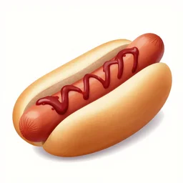 a hotdog with just blood on it