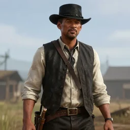 Film still of Will Smith, from Red Dead Redemption 2 (2018 video game)