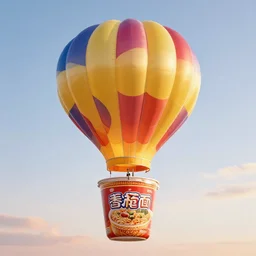 cup noodle hot air balloon