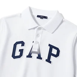 a detailed high key lighting product photo of a gap polo shirt. color block. piet mondrian. couture. high fashion. fashion week