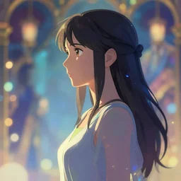side portrait, imogen poots, paladin, gloomhaven, octane render, luminescent, illustration concept art, bokeh, by victo ngai, fanbox, greg rutkowski, makoto shinkai, takashi takeuchi, mucha,