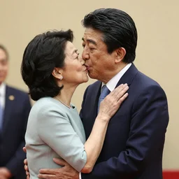 Shinzo Abe warmly kisses Tsai Ing-wen. –n 6