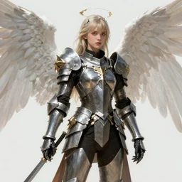 Concept art, angel knight girl, artstation trending, artgerm highly detailded