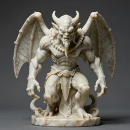 cthulhu creature as a marble statue, very detailed, hyper realism