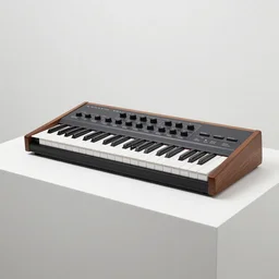 dezeen showroom , minimalissimo, archdaily, , teenage engineering moad, mother of all decks, product design concept,product shot of moog melotron synthesizer designed by patricia urquiola, jony ives, dieter rams, 8k, highly detailed photo