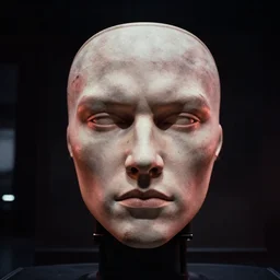 the big evil head, photography by fred palacio medium full shot still from bladerunner 2 0 4 9, sci fi, bladerunner, canon eos r 3, f / 3, iso 2 0 0, 1 / 1 6 0 s, 8 k, raw, unedited