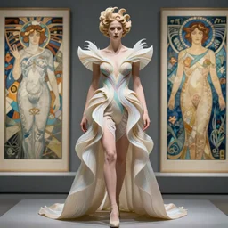 queen of jupiter by iris van herpen, alphonse mucha!, zdzisław beksinski!, raymond swanland. highly detailed!, hyper - real, beautiful!