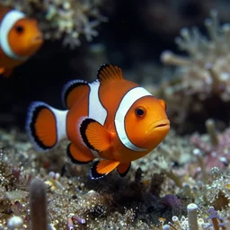 a photo of an angry cherry clown fish in its natural habitat, kodak ektachrome e 1 0 0 photography