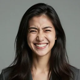 an ugly woman with a beautiful smile