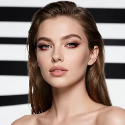 portrait photo still of the most beautiful woman on earth, sephora, loreal, russian top model, amazing make - up, long eye lash and red high liner, 8 k, 8 5 mm f 1. 8