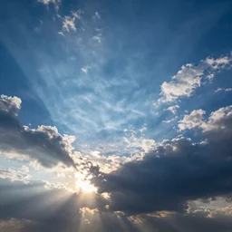 texture for skybox, blue sky, clouds, ground, sun