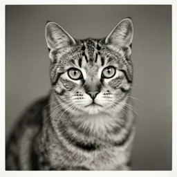 A portrait of a tabby cat as a young man, by Cecil Beaton, silver gelatin print,