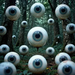 forest of eyeballs eternal staring gazing looking seeing illusionary psychedelic horror art scary by victo ngai shintaro kago junji ito shintaro kago apophasis hyperrealism photo - realistic yoji shinkawa apophasis