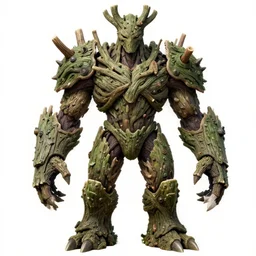 armoured tree humanoid monster, symmetrical, highly detailed, digital art, tree armour, sharp focus, trending on art station, kentaro miura manga art style