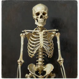 a beautiful painting of skeleton by aaron horkey, trending on artstation