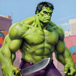 greg manchess mid shot portrait painting of zombie hulked muscular jason voorhees frankenstein from evil dead mortal kombat as overwatch character, medium shot, asymmetrical, profile picture, organic painting, sunny day, matte painting, bold shapes, muscular, machete, hard edges, street art, trending on artstation, by huang guangjian and gil elvgren and sachin teng