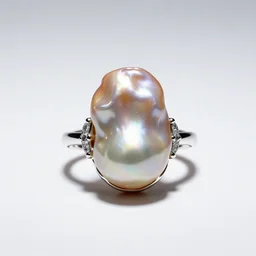 baroque engagement ring, studio product photography, isolated on a pure white background, centered, entire object in frame, sharp focus, soft studio lighting