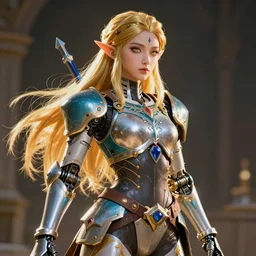 link from zelda as a cyborg warrior robot