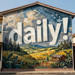 a socialist realist mural that just says daily!!!!!!!!