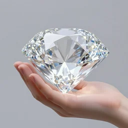 A hand holding a giant luminous diamond , digital art,ultra realistic,ultra detailed,art by greg rutkowski