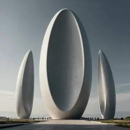 professional landscape photograph of a large beautiful neo - futuristic matte symmetrical elongated oval monolith by joseph cross, denis villeneuve, emmanuel shiu, jeremy hanna, vapor, stunning cinematic architectural scale, dramatic, volumetric, concept art, hard surface, hyperrealism, very high detail, trending on artstation, sharp focus, rendered in octane
