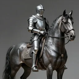 knight in armour on a horse, high detailed, contrast, high quality, by magali villeneuve and brom and artgerm