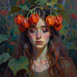 a psychedelic impressionist painting of the belladonna of sadness