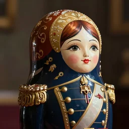 Portrait of matryoshka as Emperor Napoleon, stunning screensaver, screensaver, head slightly tilted, natural light, elegant, intricate, fantasy, atmospheric lighting, cinematic, matte painting, Greg Rutkowski
