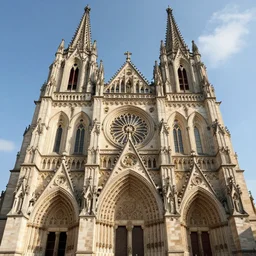 detailed beautiful high quality digital art of a magnificent Catholic Cathedral, 4K detailed